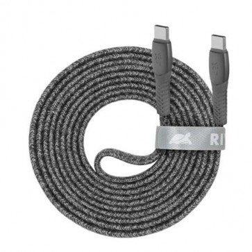 USB kábel, USB-C - USB-C, 2,1 m, RIVACASE "PS6105 GR21", szürke
