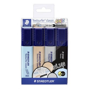 Szövegkiemelő készlet, 1-5 mm, STAEDTLER "Textsurfer Classic Pastel 364 C", 4 különböző szín
