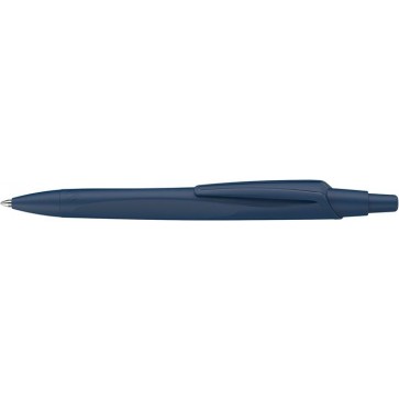 Golyóstoll, 0,5 mm, nyomógombos, sötétkék színű tolltest, SCHNEIDER "Reco", kék