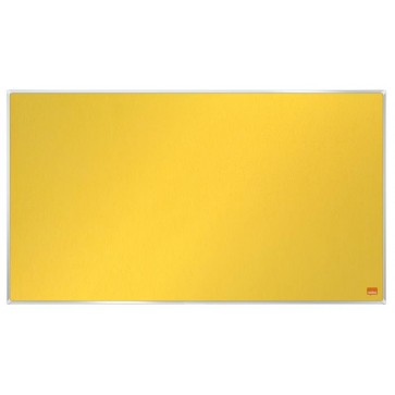 Textiltábla, széles képarány, 40"/89x50cm, alumínium keret, NOBO "Impression Pro", sárga
