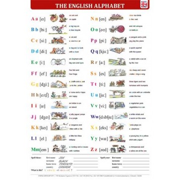 Könyökalátét, kétoldalas, A3, STIEFEL "The English Alphabet/Great-Britain"