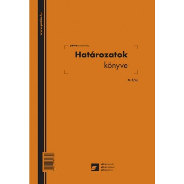 Határozatok könyve 200x290 mm "D.3/UJ"