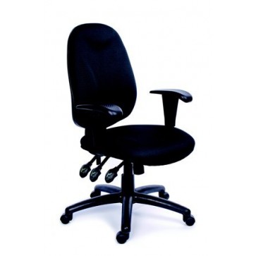 Irodai szék, állítható karfás, exkluzív fekete szövetborítás, fekete lábkereszt, MAYAH "Energetic"