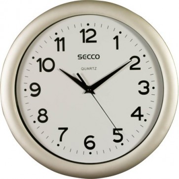 Falióra, 28,5 cm,  SECCO "Sweep Second",ezüst színű keret