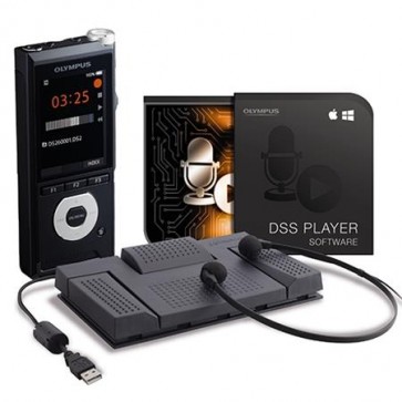 Diktafon és átjátszó készlet, DS-2600+AS-2400, OLYMPUS "Starter kit"