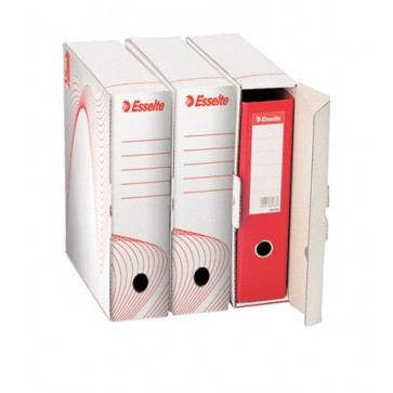 Archiválódoboz, iratrendezőnek, 97 mm, újrahasznosított karton, ESSELTE "Standard", fehér