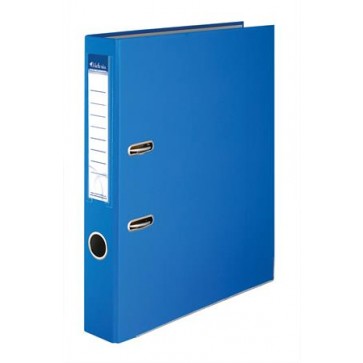 Iratrendező, 50 mm, A4, PP/karton, élvédő sínnel, VICTORIA OFFICE, "Basic", kék