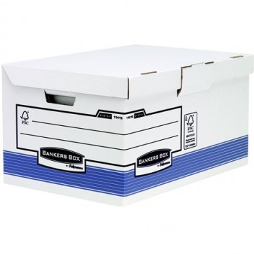 Csapófedeles archiválókonténer, "BANKERS BOX®  SYSTEM BY FELLOWES® ", kék