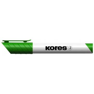 Tábla- és flipchart marker, 1-3 mm, kúpos, KORES "K-Marker", zöld