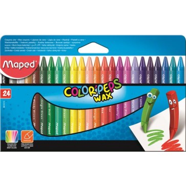 Zsírkréta, MAPED "Color`Peps Wax", 24 különböző szín