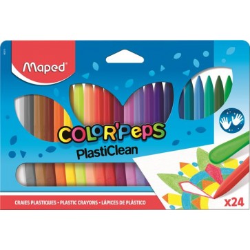 Zsírkréta, MAPED "Color`Peps" PlastiClean, 24 különböző szín