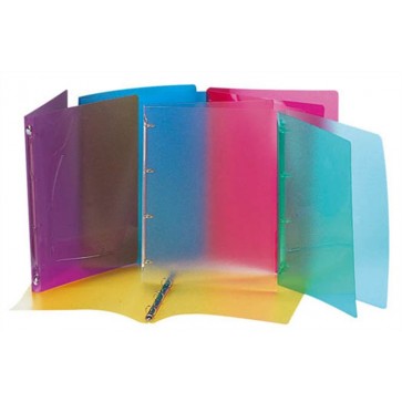 Gyűrűs könyv, 4 gyűrű, 25 mm, A4, PP, VIQUEL "Propyglass", vegyes szín