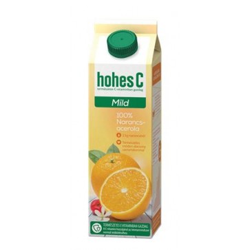 Gyümölcslé, 100%, 1 l, HOHES C "Mild Juice", narancs-acerola
