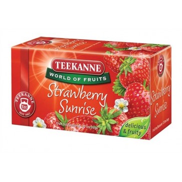 Gyümölcstea, 20x2,5 g, TEEKANNE "Strawberry Sunrise", eper
