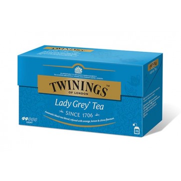 Fekete tea. 25x2 g, TWININGS "Lady grey"