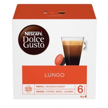 Kávékapszula, 16 db,  NESCAFÉ DOLCE GUSTO "Caffé Lungo"
