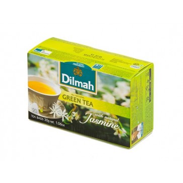 Zöld tea, 20x1,5g, DILMAH, jázmin