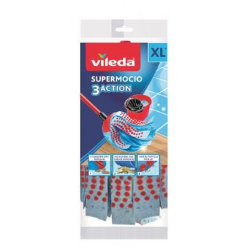 Gyorsfelmosó fej, mikroszálas, VILEDA "Supermocio  3Action", kék