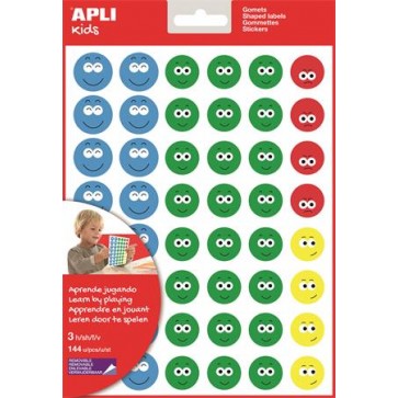 Matrica, emoji, APLI Kids "Stickers", boldog arcok