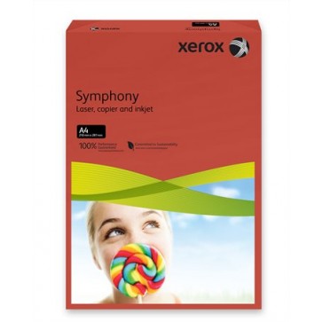 Másolópapír, színes, A4, 80 g, XEROX "Symphony", sötétpiros (intenzív)
