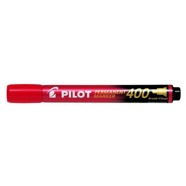 Alkoholos marker, 1,5-4 mm, vágott, PILOT "Permanent Marker 400", piros