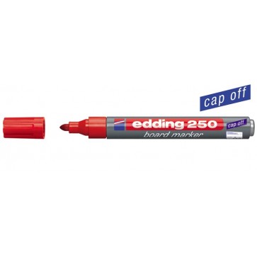 Tábla- és flipchart marker, 1-3 mm, kúpos, EDDING "250", piros