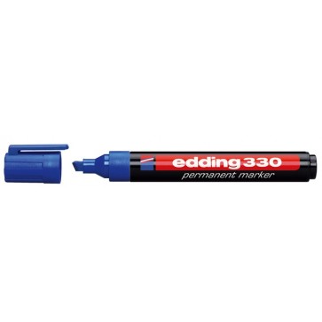 Alkoholos marker, 1-5 mm, vágott, EDDING "330", kék