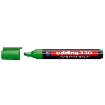 Alkoholos marker, 1-5 mm, vágott, EDDING "330", zöld