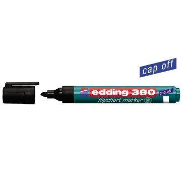 Flipchart marker, 1,5-3 mm, kúpos, EDDING "380", fekete