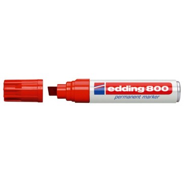 Alkoholos marker, 4-12 mm, vágott, EDDING "800", piros