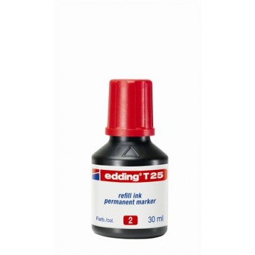 Utántöltő alkoholos markerhez, EDDING "T25", piros