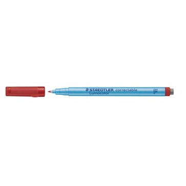 Alkoholmentes marker, OHP, 0,6 mm, STAEDTLER "Lumocolor® 305 F", piros