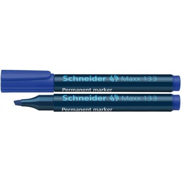 Alkoholos marker, 1-4 mm, vágott, SCHNEIDER "Maxx 133", kék