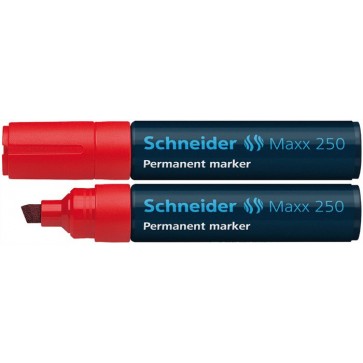 Alkoholos marker, 2-7 mm, vágott, SCHNEIDER "Maxx 250", piros