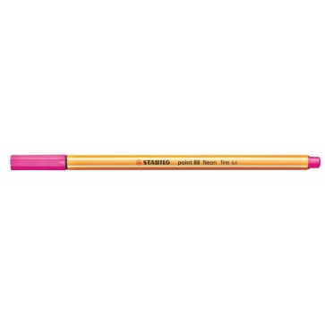 Tűfilc, 0,4 mm, STABILO "Point 88", neon rózsaszín