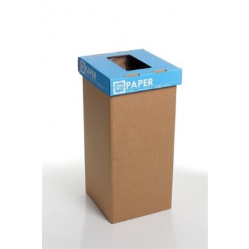 Szelektív hulladékgyűjtő, újrahasznosított, angol felirat, 20 l, RECOBIN "Mini", kék