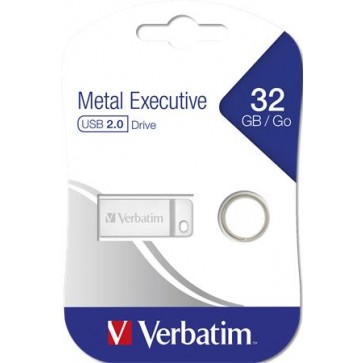 Pendrive, 32GB, USB 2.0,  VERBATIM "Executive Metal", ezüst