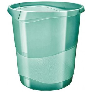 Papírkosár, 14 liter, ESSELTE "Colour`Breeze", áttetsző zöld