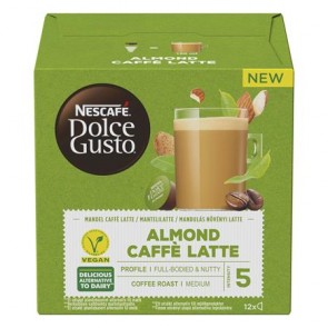 Kávékapszula, 12 db, vegán, NESCAFÉ DOLCE GUSTO "Almond Caffé Latte"