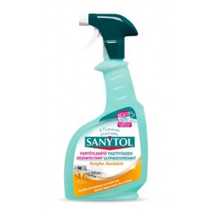Konyhai fertőtlenítő- és zsíroldó spray, 500 ml, SANYTOL