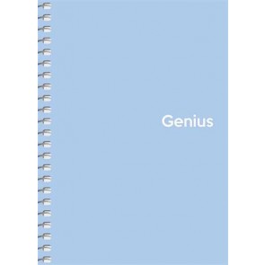 Spirálfüzet, kockás, A6, 80 lap, PP borító, SHKOLYARYK "Genius Pastel", vegyes