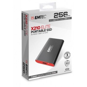 SSD (külső memória), 256GB, USB 3.2, 500/500 MB/s, EMTEC "X210"
