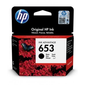 3YM75AE Tintapatron DeskJet Plus Ink Advantage 6075 All-in-One nyomtatóhoz, HP 653, fekete, 360 oldal