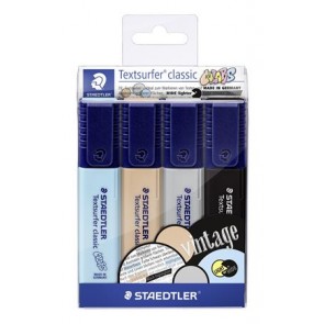 Szövegkiemelő készlet, 1-5 mm, STAEDTLER "Textsurfer Classic Pastel 364 C", 4 különböző szín