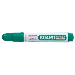 Táblamarker, 2,6 mm, kúpos, ZEBRA "Board Marker", zöld