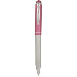 Golyóstoll, 0,24 mm, teleszkópos, rozsdamentes acél, pink tolltest, ZEBRA "Telescopic Metal Stylus", kék