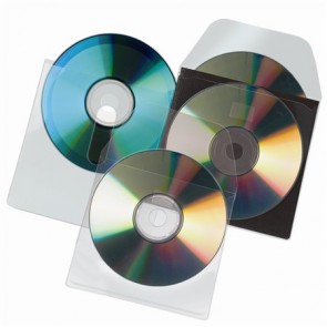 CD tartó zseb, füllel ellátott, öntapadó, 127x127 mm, DJOIS