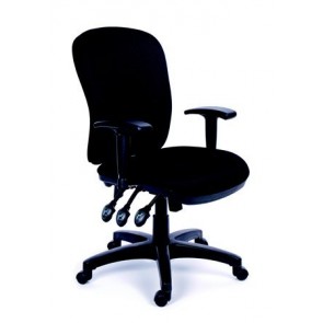 Irodai szék, állítható karfával, fekete gyöngyszövet-borítás, fekete lábkereszt, MAYAH "Comfort"