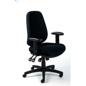 Irodai szék, állítható karfás, exkluzív fekete szövetborítás, fekete lábkereszt, MAYAH "Bubble"