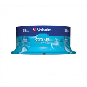 CD-R lemez, 700MB, 52x, 25 db, hengeren, VERBATIM "DataLife"